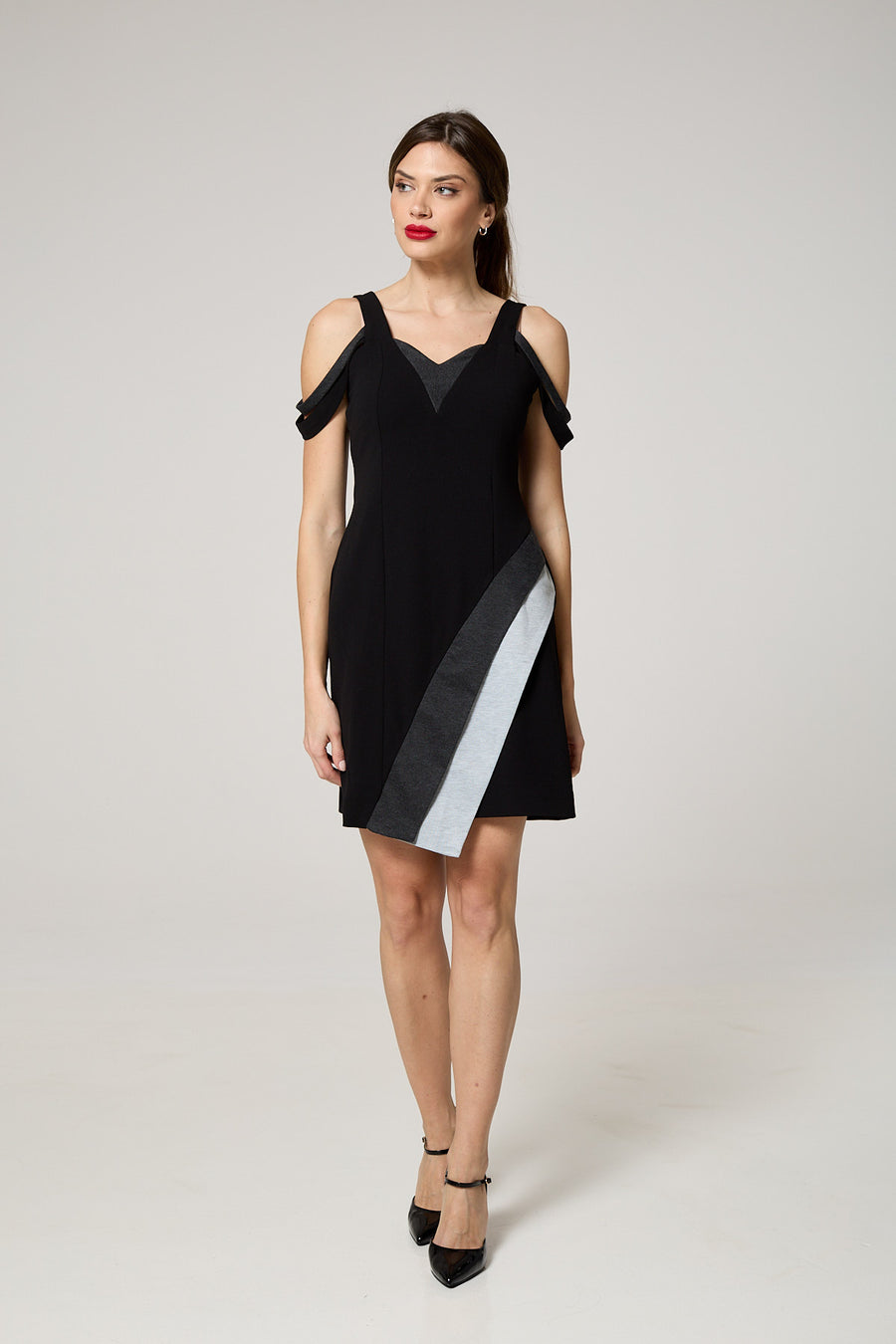 Elegant Off-Shoulder Black Dress
