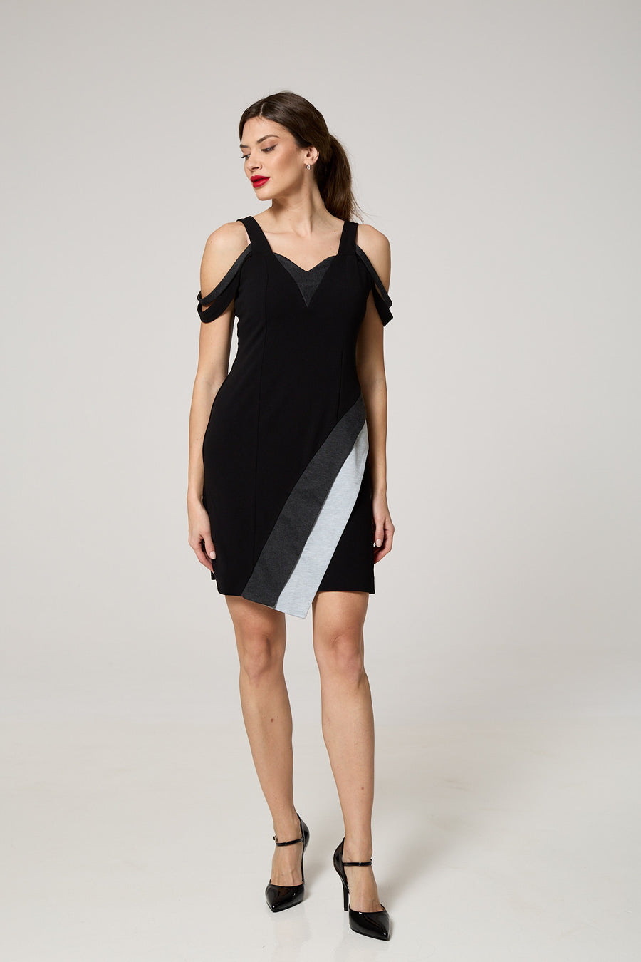 Elegant Off-Shoulder Black Dress