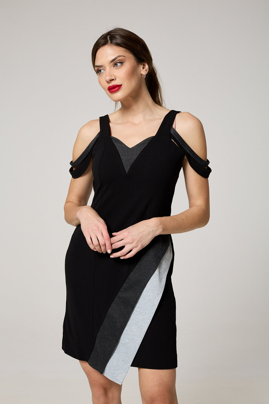Elegant Off-Shoulder Black Dress