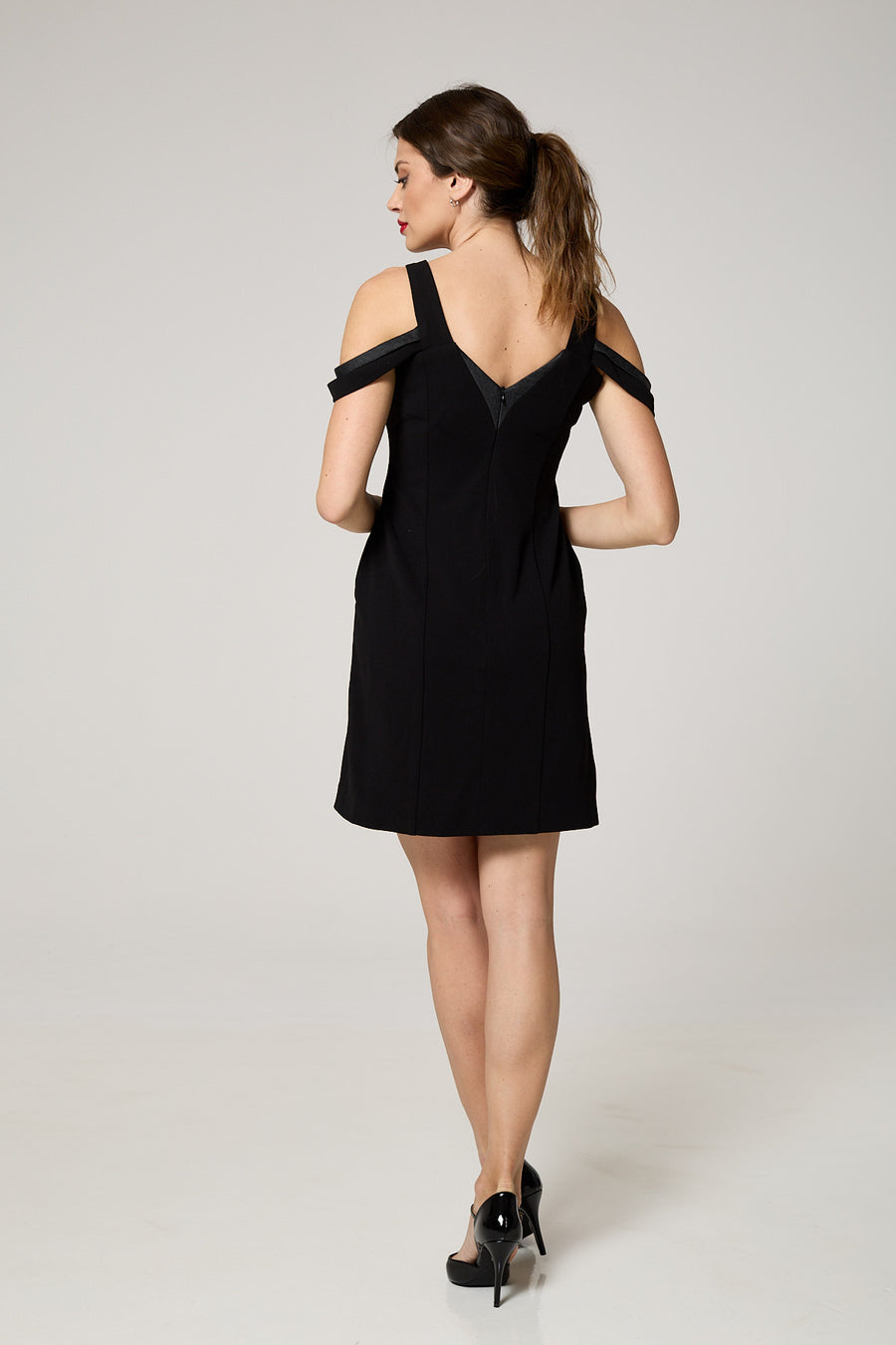 Elegant Off-Shoulder Black Dress